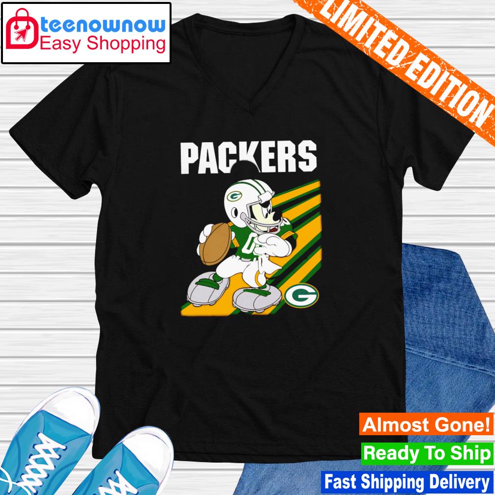 Green bay packers mickey mouse disney shirt, hoodie, sweater, long sleeve  and tank top