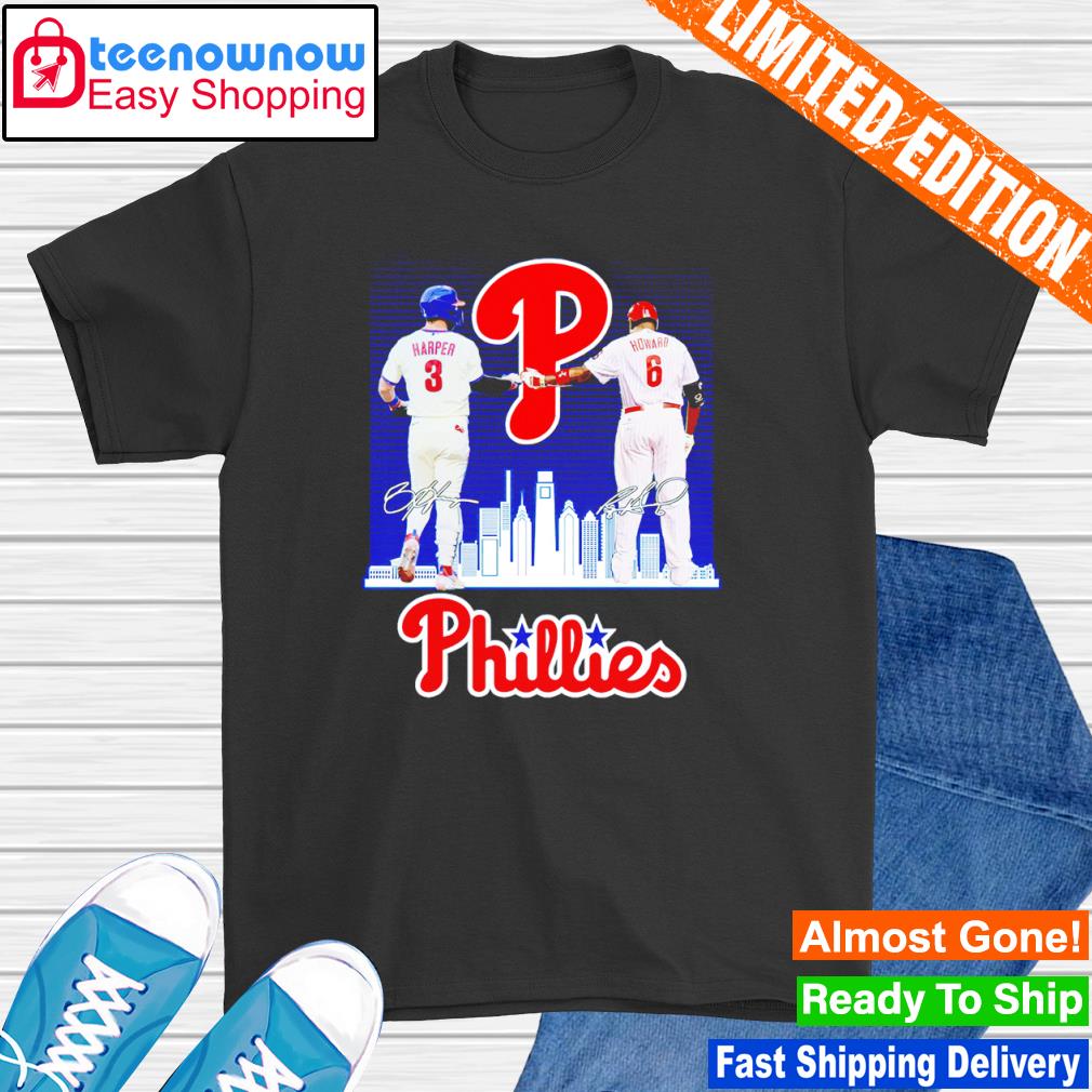 Ryan Howard and Bryce Harper Philadelphia Phillies signature shirt