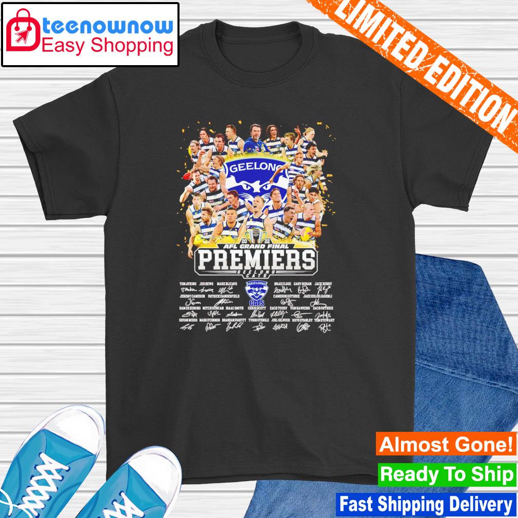 Geelong Cats AFL Grand Final Premiers signatures shirt