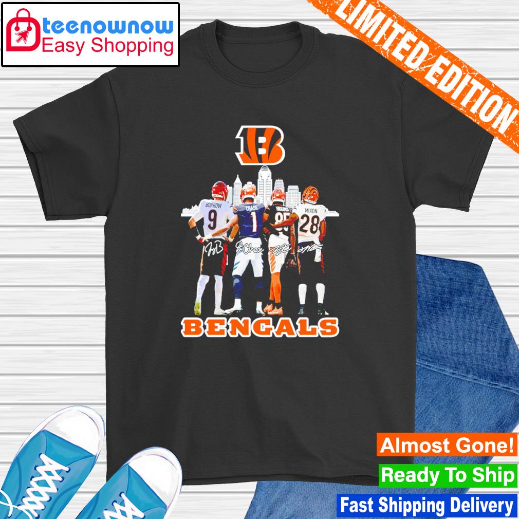 Cincinnati Bengals Ja'marr Chase Joe Mixon Tee Higgins Joe Burrow  signatures shirt, hoodie, sweater, long sleeve and tank top