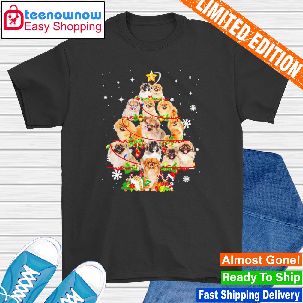 Pekingeses Christmas Tree Lights shirt