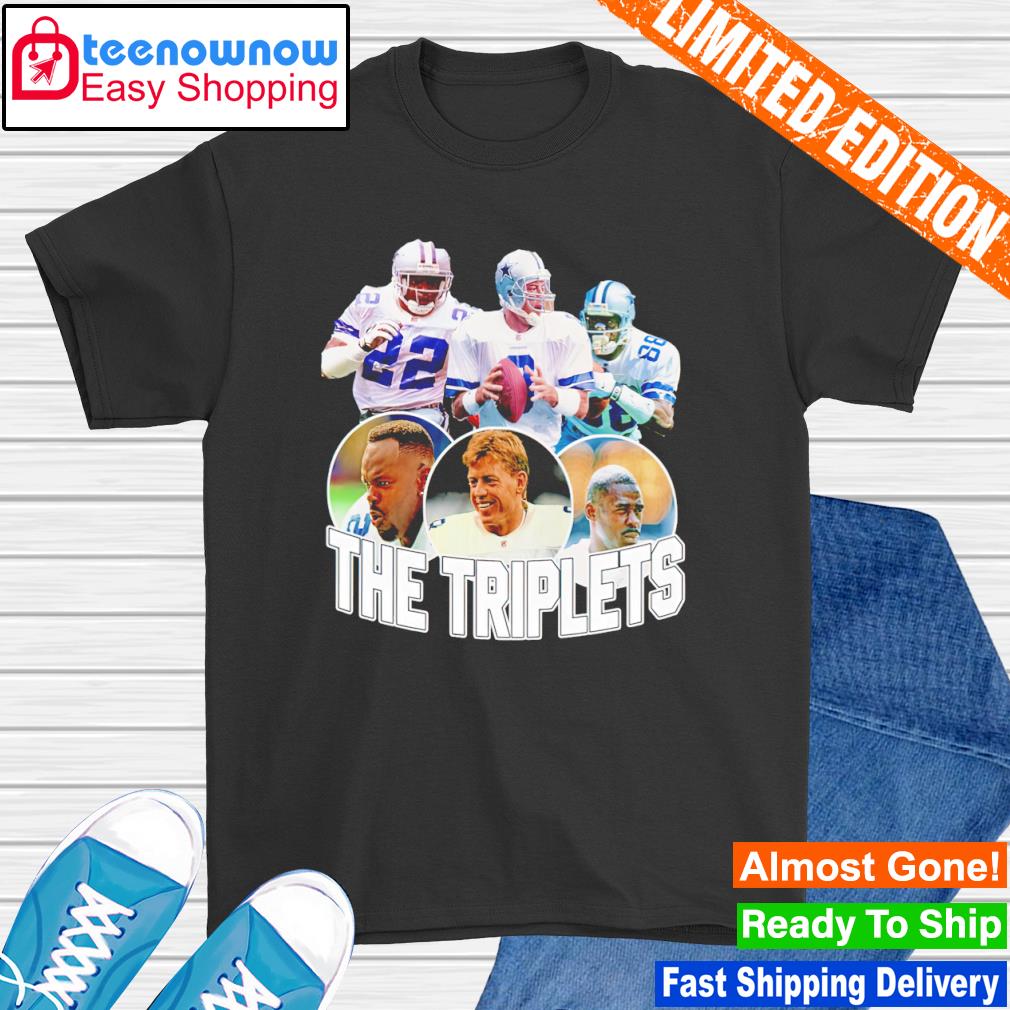 The triplets emmitt smith troy aikman and michael irvin shirt, hoodie,  sweater, long sleeve and tank top