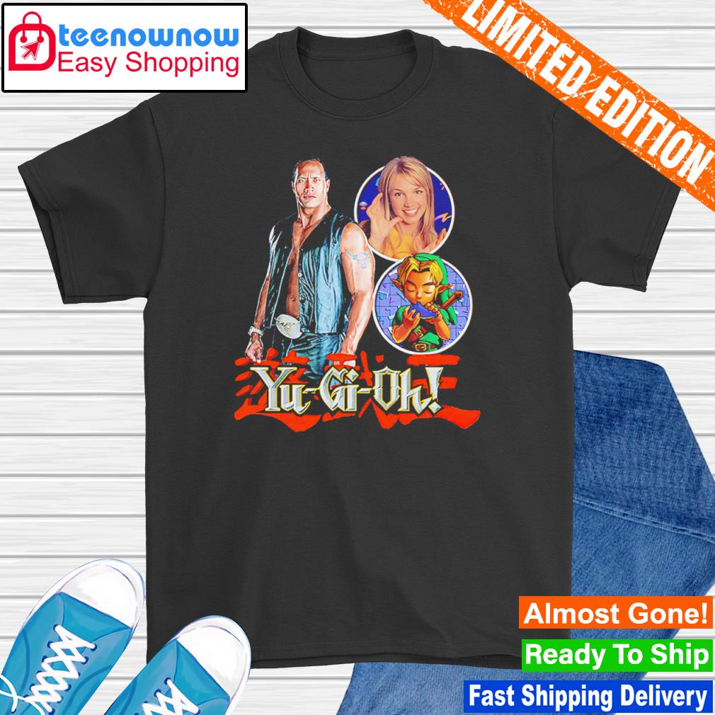 Yu-Gi-Oh Dwayne The Rock Johnson Britney Spears shirt
