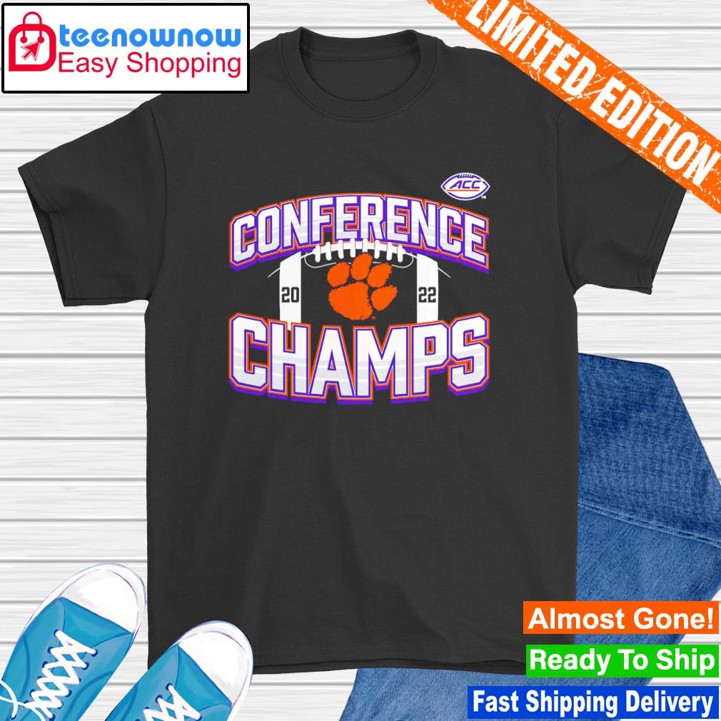 Clemson Tigers 2022 ACC Football Conference Champions Icon Bold shirt