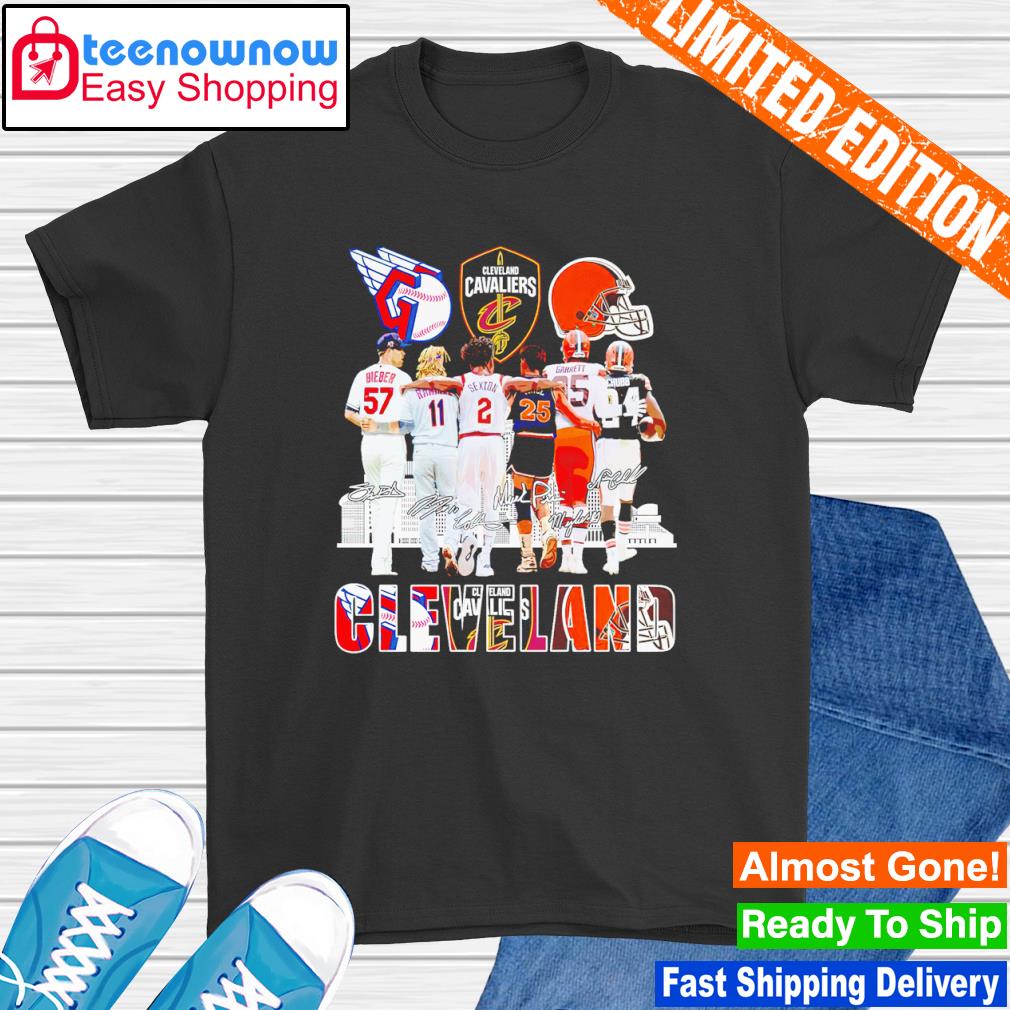 Cleveland Shane Bieber Jose Ramirez Collin Sexton Mark Price Myles Garrett and Nick Chubb signatures shirt