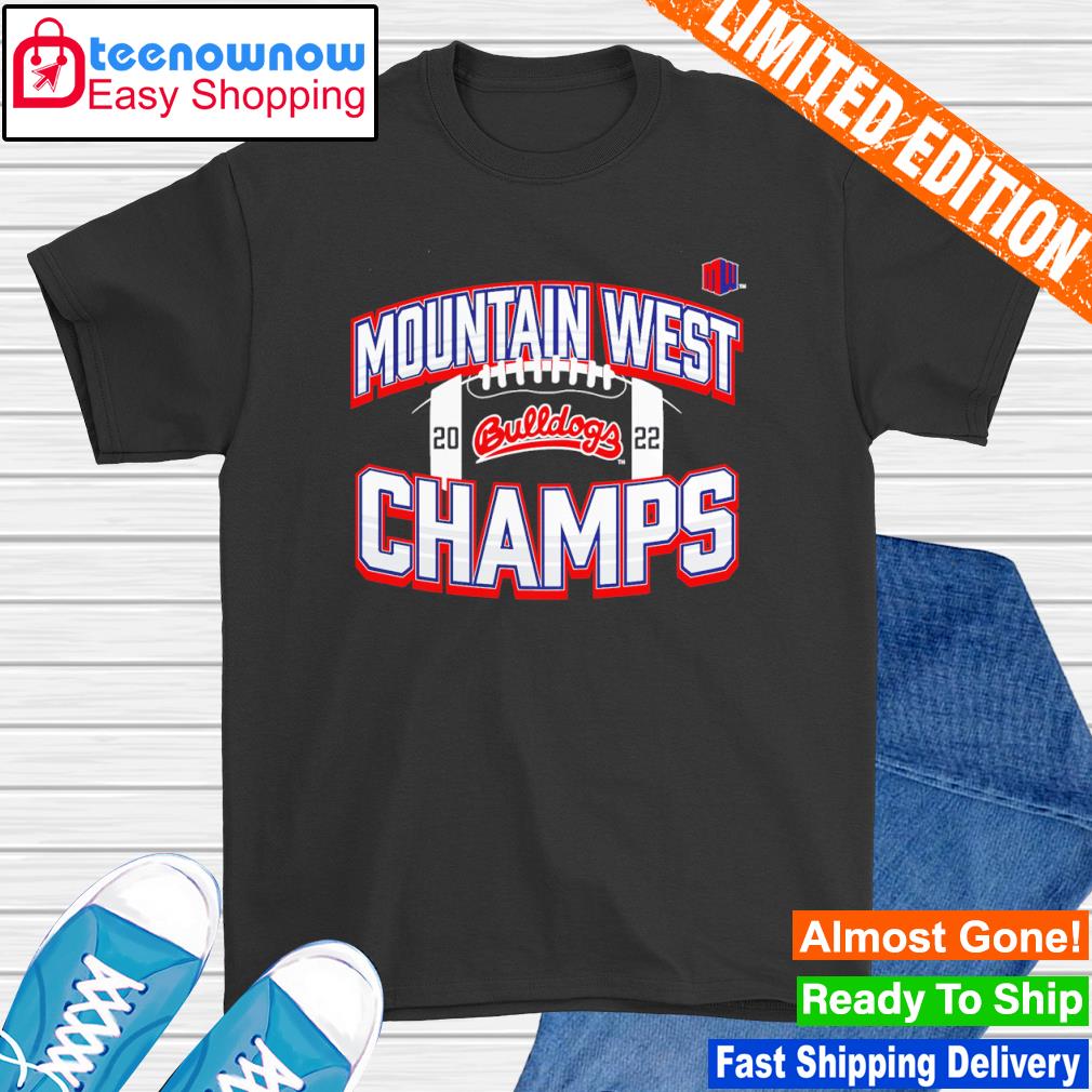 Fresno State Bulldogs 2022 Mountain West Football Conference Champions Icon Bold shirt