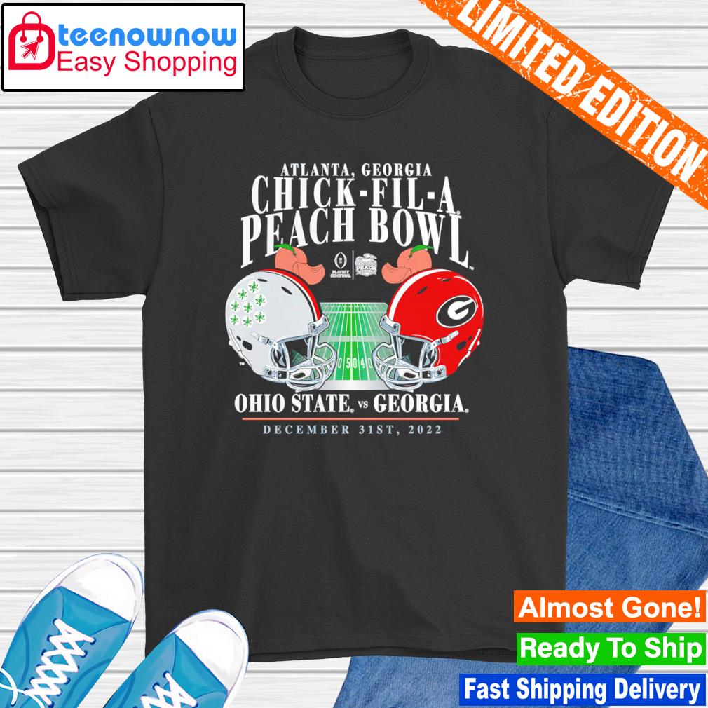 Georgia Bulldogs vs. Ohio State Buckeyes College Football Playoff 2022 Peach Bowl Matchup Old School shirt