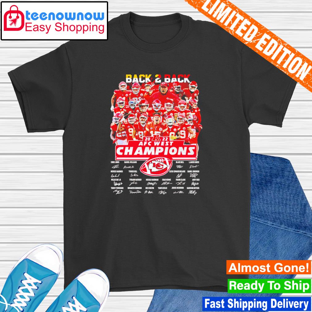 Back 2 back 2022 AFC west champions signatures shirt - Guineashirt Premium  ™ LLC