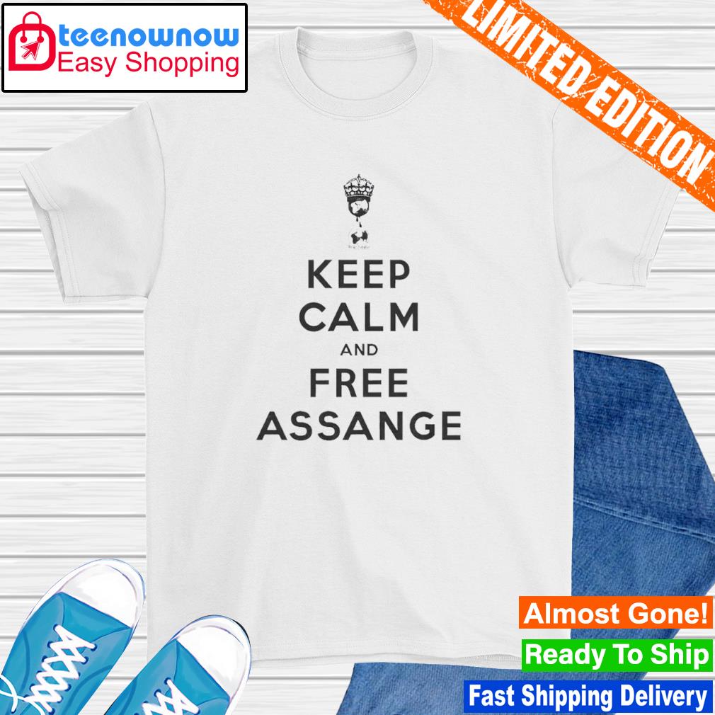 Keep calm and free assange shirt