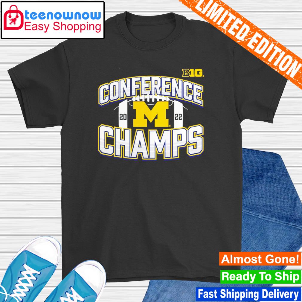 Michigan Wolverines 2022 Big Ten Football Conference Champions Icon Bold shirt