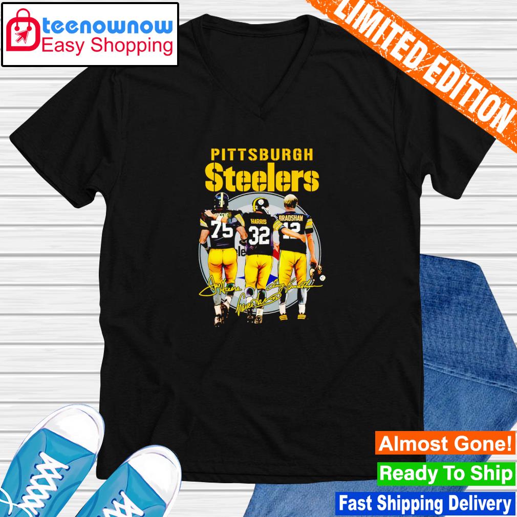 Pittsburgh Steelers Franco Harris Joe Greene and Terry Bradshaw signatures  shirt, hoodie, sweater and v-neck t-shirt