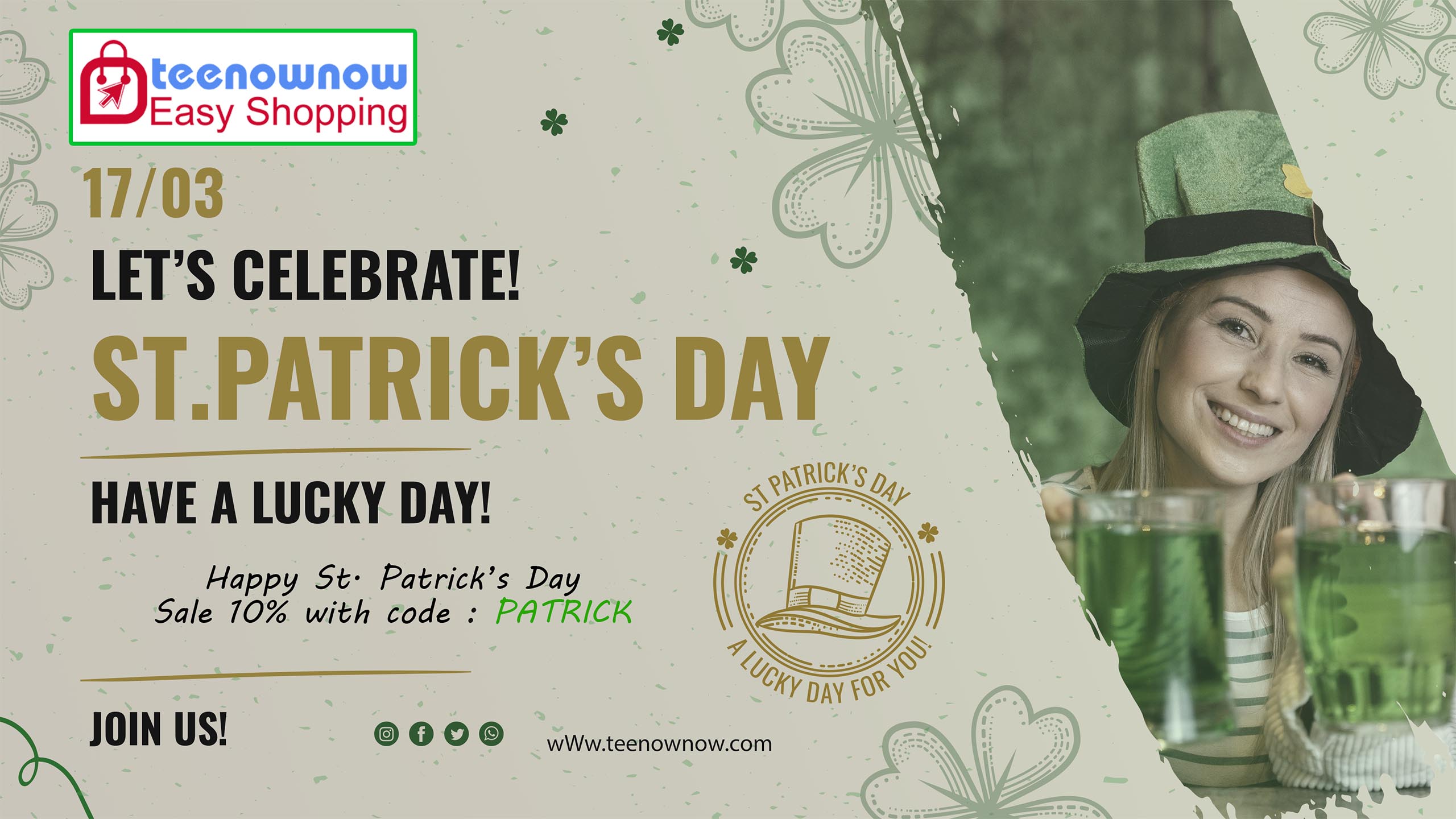 banner Patrick's day Teenownow