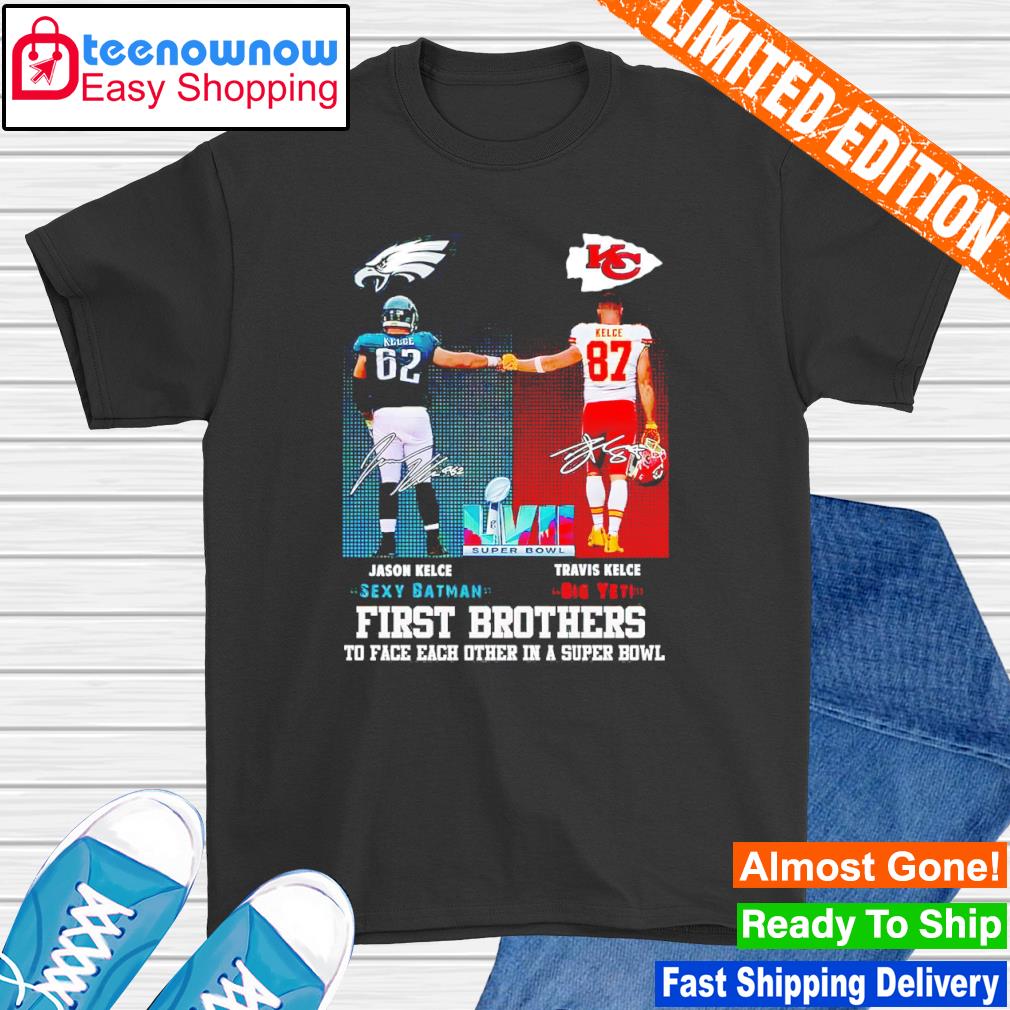 Travis Kelce Big Yeti and Jason Kelce Sexy Batman The Kelce Bowl