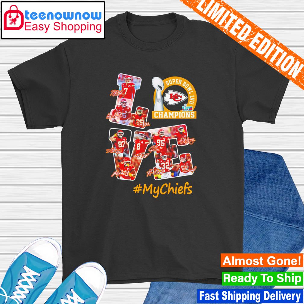 Love Kansas City Chiefs #MyChiefs signatures shirt