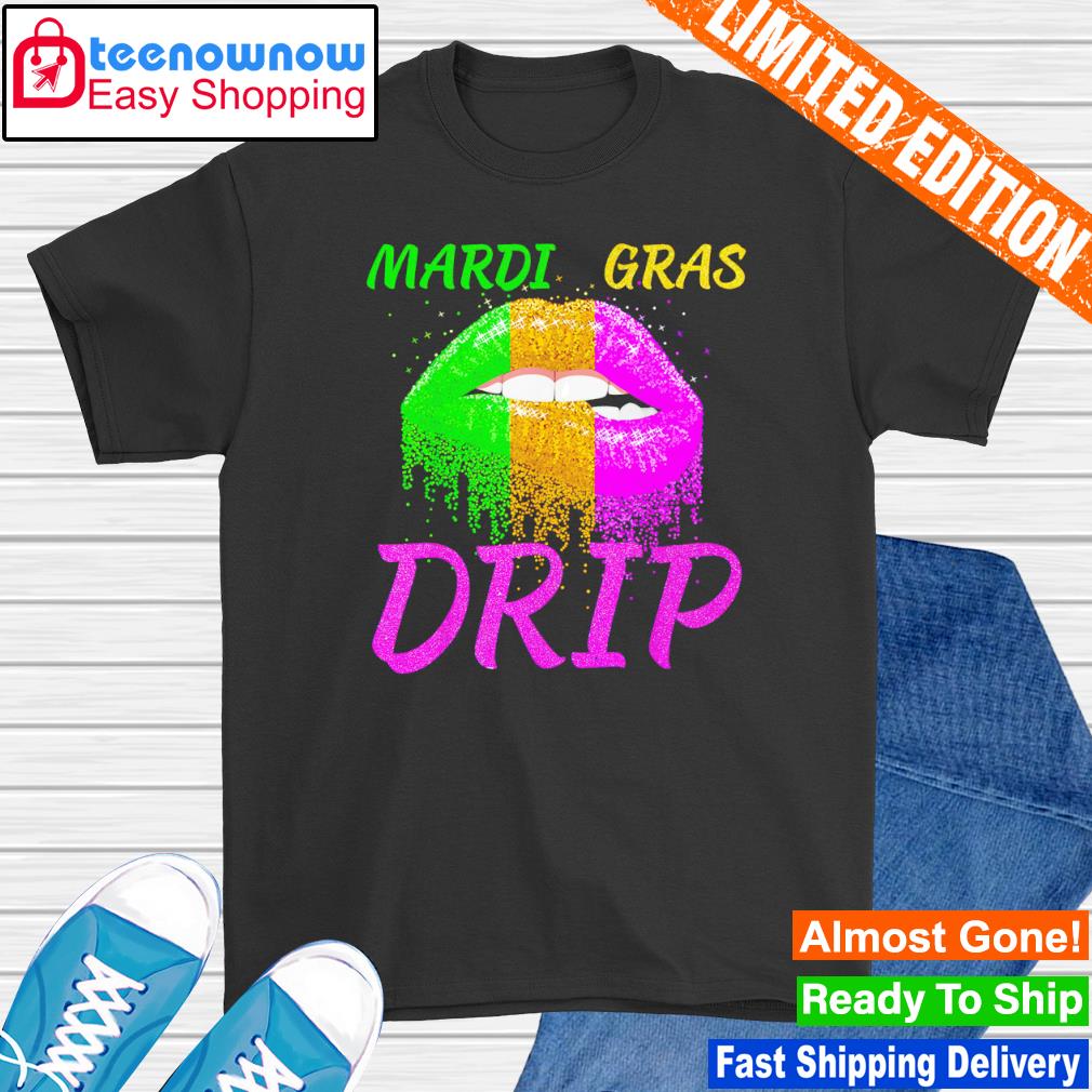 Mardi Gras Drip Costume Sexy Lips shirt