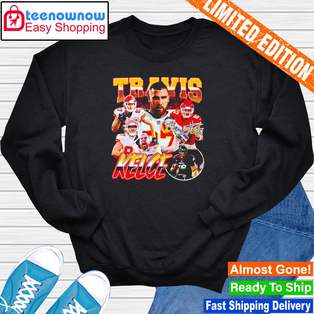 GoatGearDotUS Limited Edition Travis Kelce, Zeus 87 Jersey Style Shirt, Kansas City Chiefs Unisex Hoodie