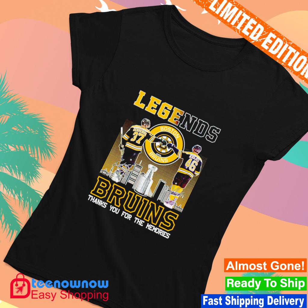 Patrice Bergeron and David Krejci Legends Bruins thanks you for the  memories shirt - Limotees