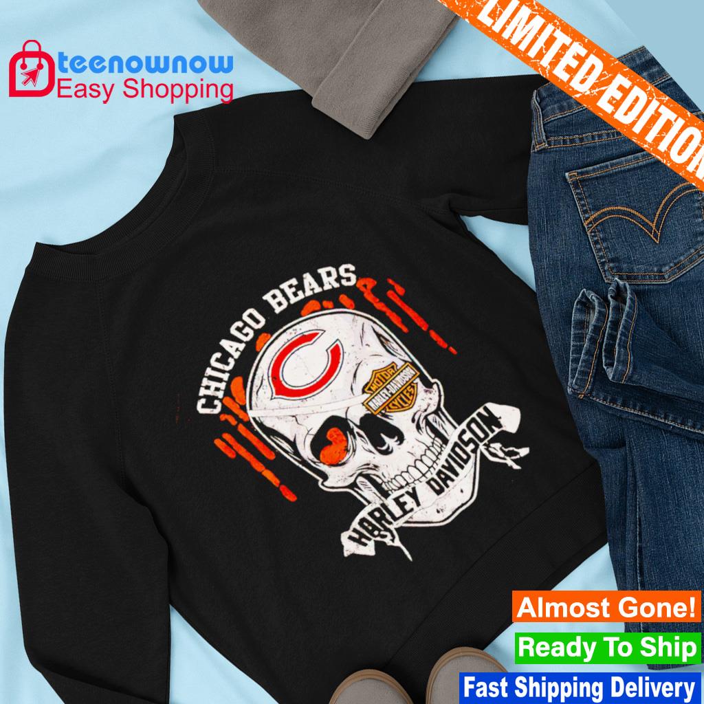 Chicago Bears Harley Daivsion Skull shirt, hoodie, sweater, long sleeve and  tank top