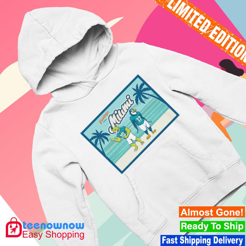 Greetings from Miami Dolphins Tyreek Hill Cheetah and Jaylen Waddle Penguin  shirt, hoodie, sweater, long sleeve and tank top