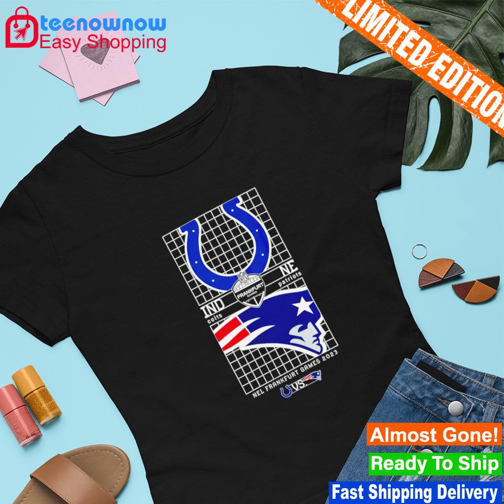 Nfl 2023 Germany Frankfurt Games Match Up Indianapolis Colts Vs New England  Patriots Shirt