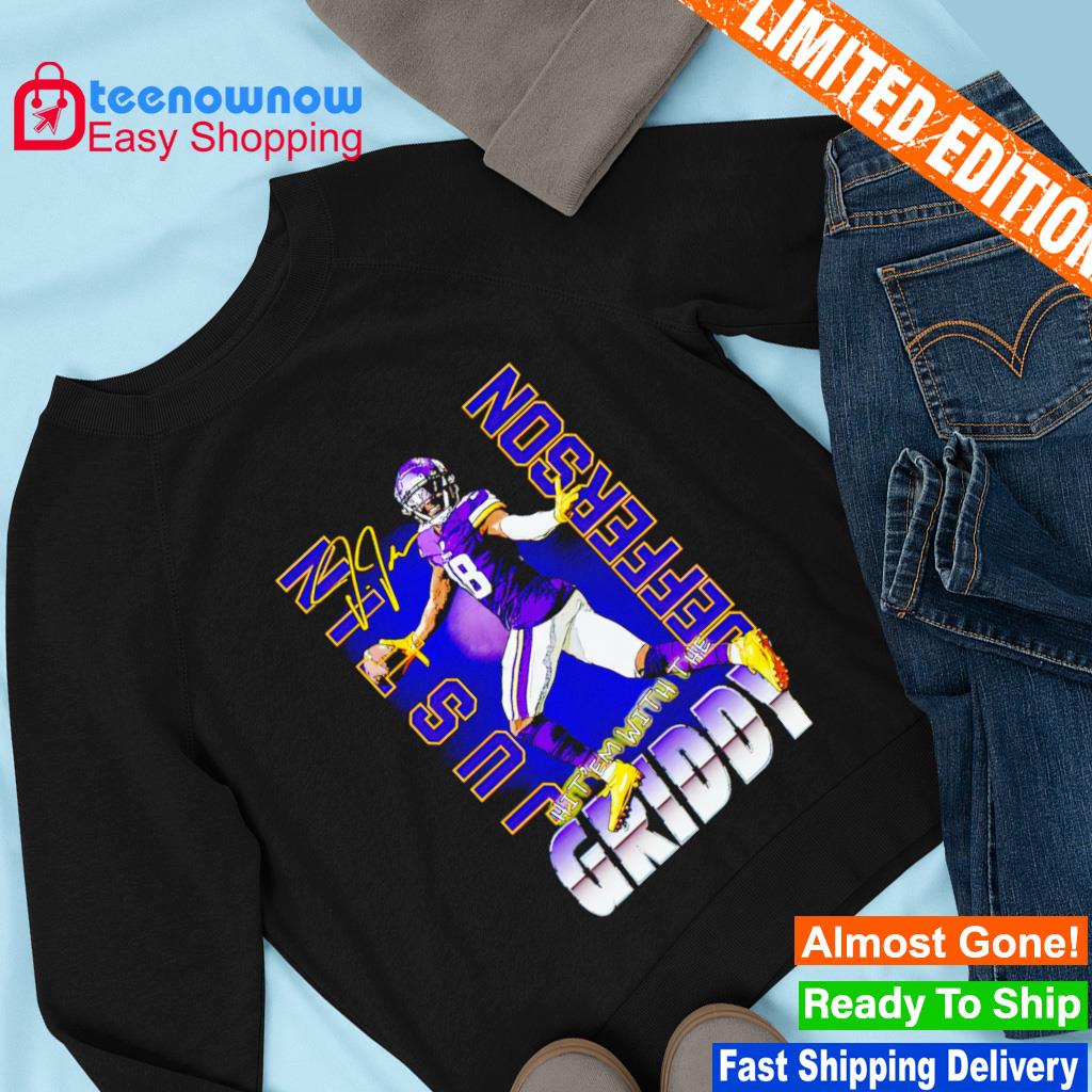 Hit 'em with the griddy Justin Jefferson Minnesota Vikings signature shirt,  hoodie, sweatshirt and tank top