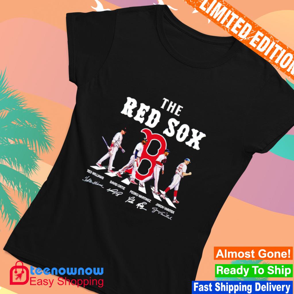 The Boston Red Sox Ted Williams David Ortiz Pedro Martinez and Jason Varitek  signatures Classic T-shirt, hoodie, sweater, long sleeve and tank top